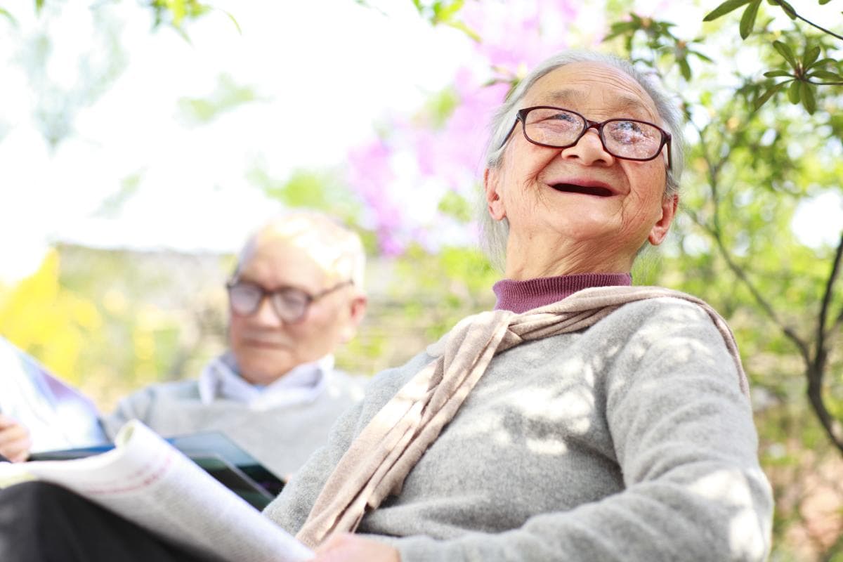 happy elderly couple